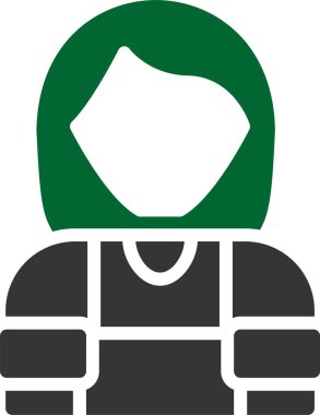 Çiftçi Kadın Simgesi, Vektör İllüstrasyonu