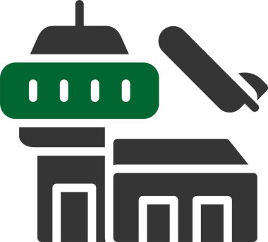 Havaalanı simgesi, vektör illüstrasyonu