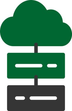 bulut depolama simgesi, vektör illüstrasyonu