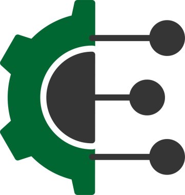 Dijital Teknoloji Simgesi, Vektör İllüstrasyonu