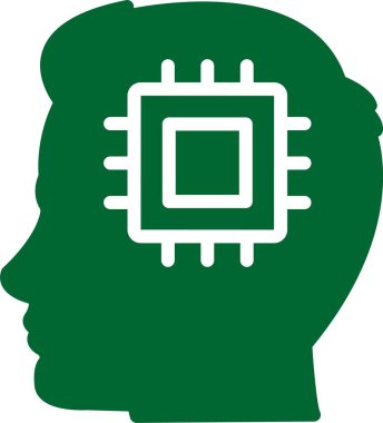 Human Processor Icon, Vector Illustration clipart