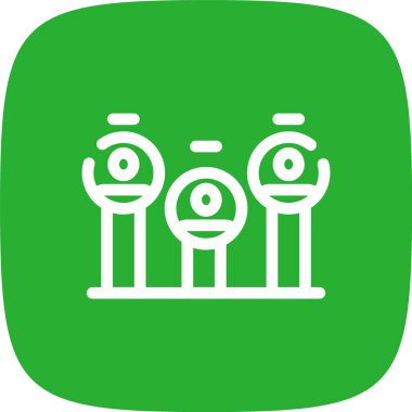 Benzersiz Dürbün Vektör Satırı Simgesi