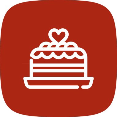 Kek ikonu. vektör illüstrasyonu