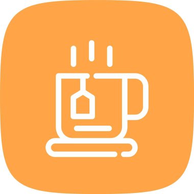 Kahve fincanının vektör illüstrasyon simgesi