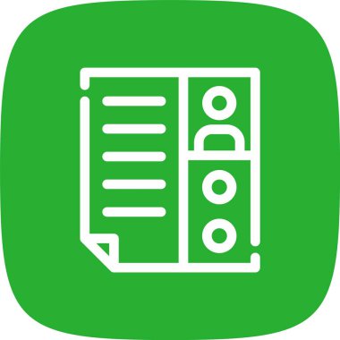 Benzersiz belge vektör simgesi