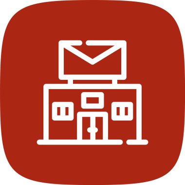 E- posta Vektörü Glyph Simgesi Tasarımı