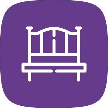 Yatak simgesinin vektör illüstrasyonu