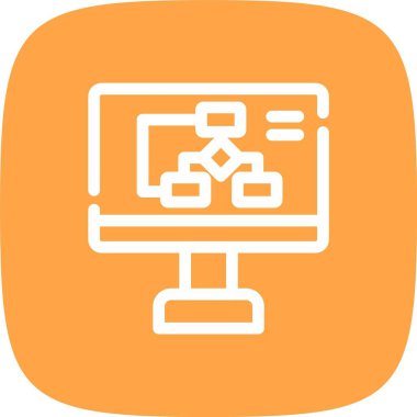 vektör lcd simgesi illüstrasyonu