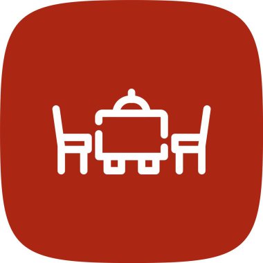 Sandalye Simgesi, vektör illüstrasyonu