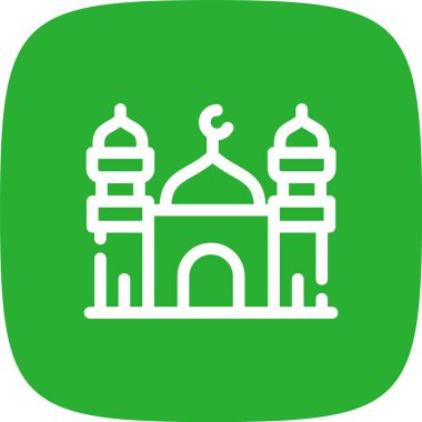 Benzersiz cami vektör simgesi