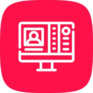 Bilgisayar. Web simgesi vektör illüstrasyonu