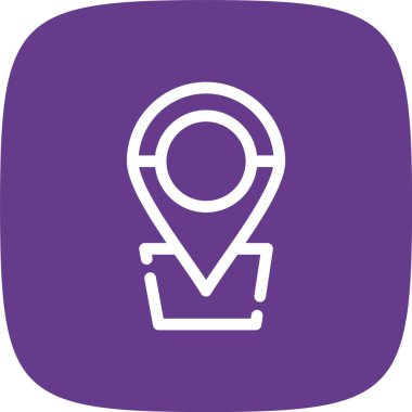 Benzersiz harita konumu vektör simgesi