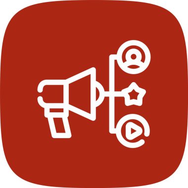 Megafon ikonu vektör illüstrasyonu