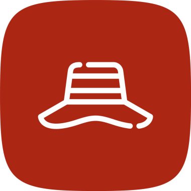 güzel şapka vektör çizgisi simgesi