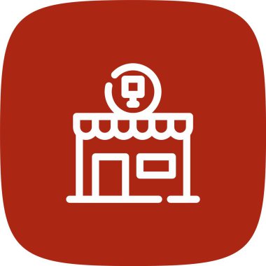 Benzersiz dükkan vektör simgesi ph simgesi