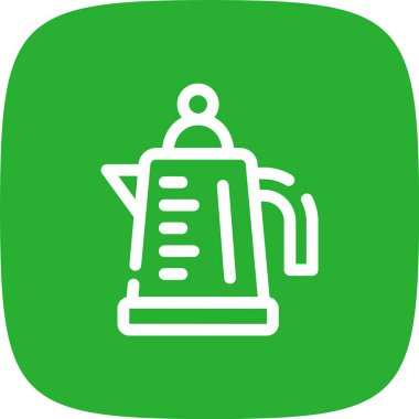 Kahve makinesi ve beyaz arka planda bir fincan kahve vektörü ikonu tasarımı çizimi