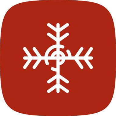 Kar Tanesi düz simgesi, vektör, illüstrasyon