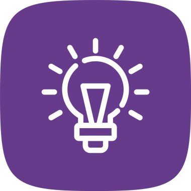 ampul simgesi, vektör illüstrasyonu basit tasarım