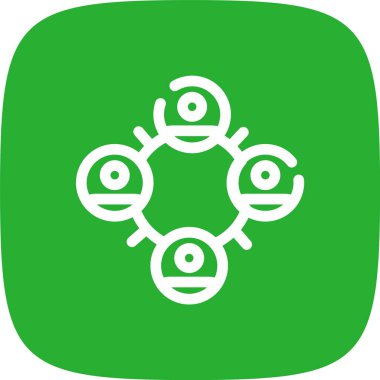 Yeşil bir simgenin vektör illüstrasyonu