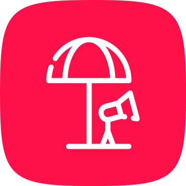 Şemsiye simgesinin vektör illüstrasyonu