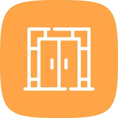 Kapı simgesinin vektör illüstrasyonu