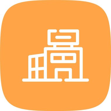 Benzersiz fabrika kule vektör çizgisi simgesi