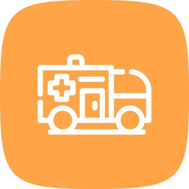 Kişisel ve ticari kullanım için ambülans vektör simgesi simgesi vektör çizimi..