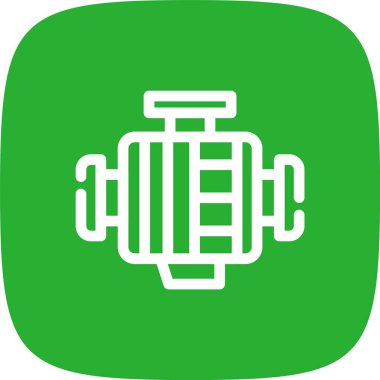 Dumbbell yeşil simge vektör