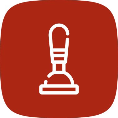 Güzel Termometre Glyph Vektör Simgesi