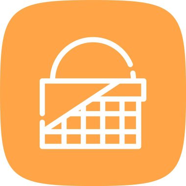 Alışveriş sepeti ikonu vektör illüstrasyonu