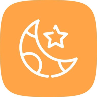 Eşsiz Ay Vektör Satırı Simgesi