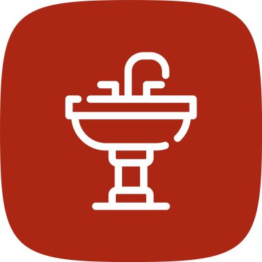 Küvet simgesi, vektör illüstrasyonu