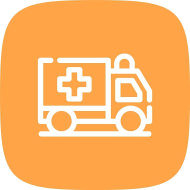 Kişisel ve ticari kullanım için vektör ambulans simgesi.