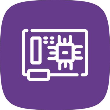 Çip simgesinin vektör illüstrasyonu