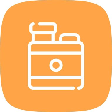 Benzersiz Benzin İstasyonu Vektör Kabartma Simgesi