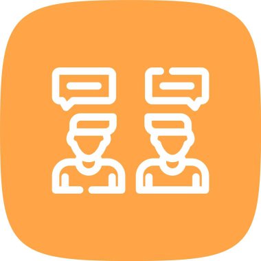 Sohbet simgesinin vektör illüstrasyonu