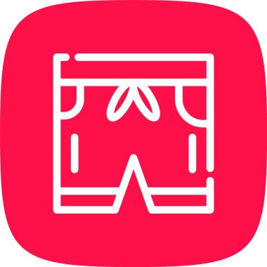 Kırmızı kurdele simgesinin vektör çizimi