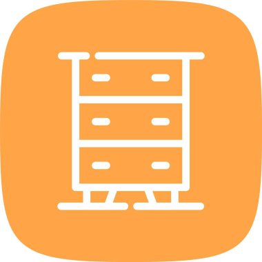 Mobilya simgesinin vektör illüstrasyonu