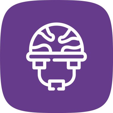 beyin ikonu vektör illüstrasyonu