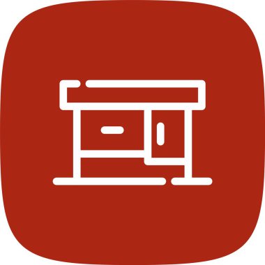 Mobilya simgesinin vektör illüstrasyonu