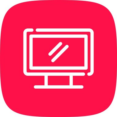 Bilgisayar. Web simgesi basit tasarım