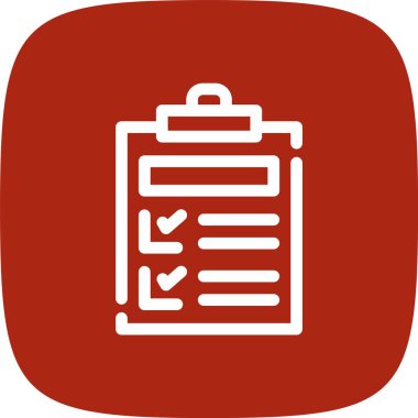 Kontrol listesi simgesi vektör illüstrasyonu