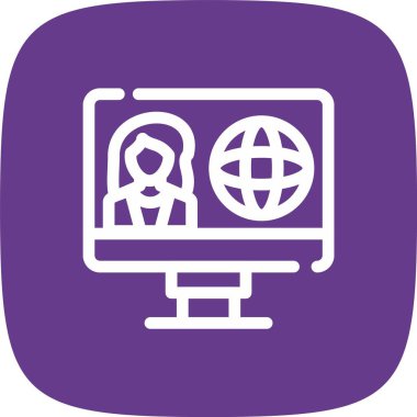 güzel monitör vektör simgesi