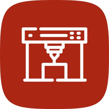 Eşsiz Yazıcı Vektör Kabartma Simgesi