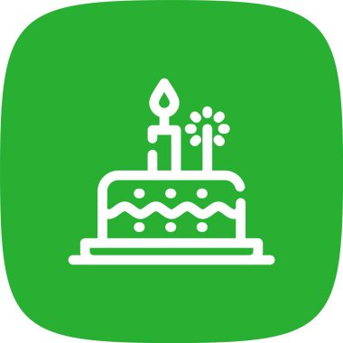 Doğum günü pastası vektör satırı simgesi