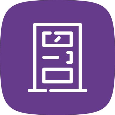 Kapı illüstrasyon vektör simgesi