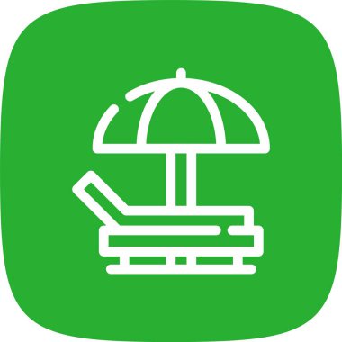 güzel şemsiye vektör çizgisi simgesi