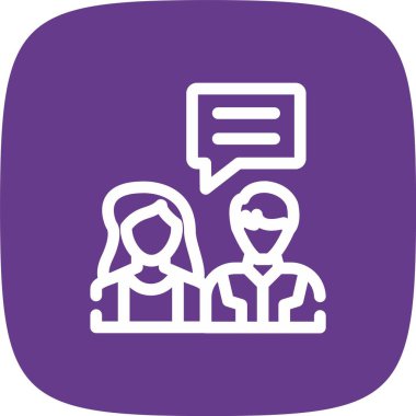 Sohbet simgesinin vektör illüstrasyonu