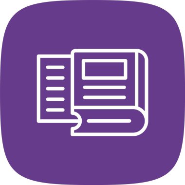 Benzersiz Gazete Vektörü Glyph Simgesi