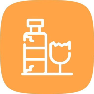 Şişe ve cam ikon, taslak biçimi